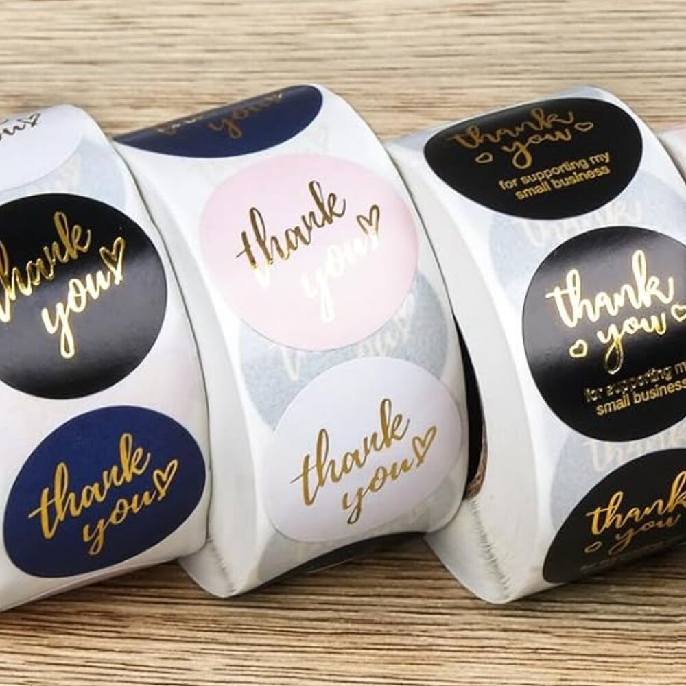 Thank You Stickers Small Business - 1500 Sticker Bundle - 3 Rolls - Picture 4 of 5